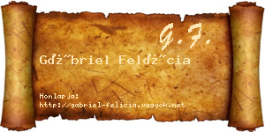 Gábriel Felícia névjegykártya