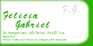 felicia gabriel business card